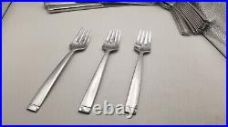 53 Pieces Oneida Community 18/8 FROST Stainless Forks Spoons Knives