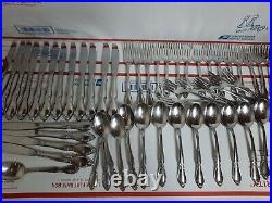 53 pieces of Oneida Community Stainless CHATELAINE Flatware