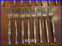 54 Pc Set Oneida Act 1 Cube Stainless Flatware Silverware Glossy Service For 8