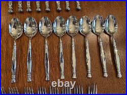 54 Pc Set Oneida Act 1 Cube Stainless Flatware Silverware Glossy Service For 8