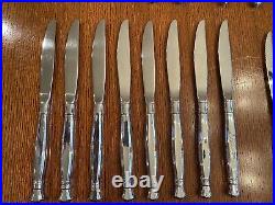 54 Pc Set Oneida Act 1 Cube Stainless Flatware Silverware Glossy Service For 8