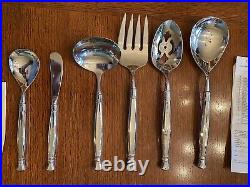 54 Pc Set Oneida Act 1 Cube Stainless Flatware Silverware Glossy Service For 8