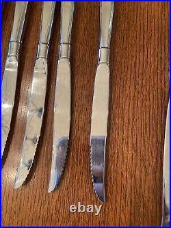 54 Pc Set Oneida Act 1 Cube Stainless Flatware Silverware Glossy Service For 8