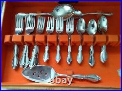 54 Pc Set Oneida Community Stainless Flatware In The Chatelaine Pattern