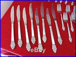 54 Pcs ONEIDA Nordic Crown Deluxe Stainless Flatware Forks, Spoons, Knives