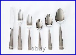 (55) Oneida Amsterdam Stainless Steel Glossy Frosted Accent 18/10 Flatware