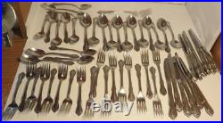 55 PC Wm A. Rogers Oneida Mansfield Stainless Flatware Set Glossy Deluxe 8 Pl++