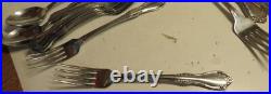 55 PC Wm A. Rogers Oneida Mansfield Stainless Flatware Set Glossy Deluxe 8 Pl++