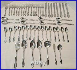 55 Pc Set BERKELEY SQUARE Oneida USA Stainless Unused Vintage Estate Flatware