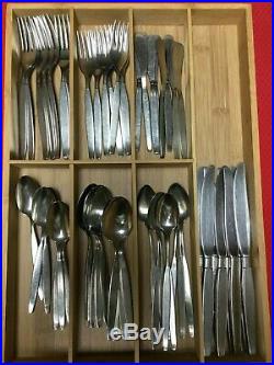 56 Pieces-Oneida 18/8 USA Community Stainless FROSTFIRE-Service for 8
