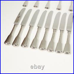 56PC Oneida Stainless Sandhurst Glossy Cube 18/8 Flatware For 8 + Serving Extras