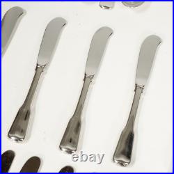 56PC Oneida Stainless Sandhurst Glossy Cube 18/8 Flatware For 8 + Serving Extras