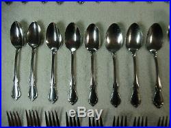 56pc Oneidacraft Deluxe Stainless Community Chateau Pattern Flatware