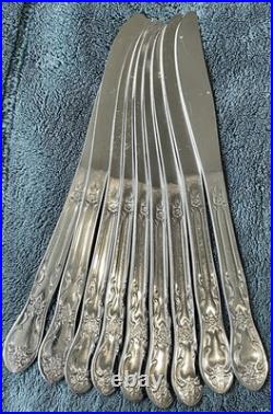 57 Pc Set- Vintage Thor Oneida Oakleigh Stain, Stainless Steel Flatware Glossy