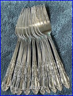 57 Pc Set- Vintage Thor Oneida Oakleigh Stain, Stainless Steel Flatware Glossy