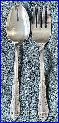 57 Pc Set- Vintage Thor Oneida Oakleigh Stain, Stainless Steel Flatware Glossy