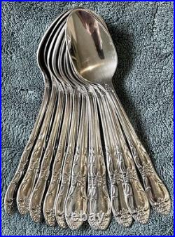57 Pc Set- Vintage Thor Oneida Oakleigh Stain, Stainless Steel Flatware Glossy
