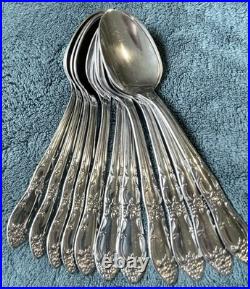 57 Pc Set- Vintage Thor Oneida Oakleigh Stain, Stainless Steel Flatware Glossy