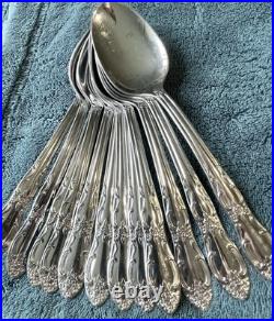 57 Pc Set- Vintage Thor Oneida Oakleigh Stain, Stainless Steel Flatware Glossy