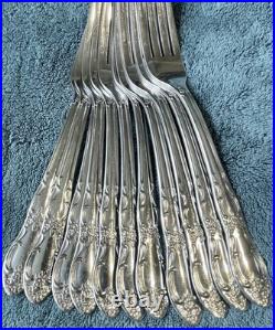 57 Pc Set- Vintage Thor Oneida Oakleigh Stain, Stainless Steel Flatware Glossy