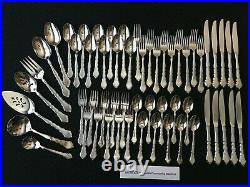 57 Pcs! Service for 10 Oneida Satinique Community Stainless with7 Hostess Free S&H