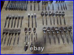57 Pieces Community Oneida Stainless MY ROSE Includes Serving Pieces
