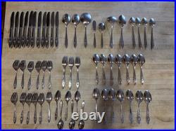 57 Pieces Community Oneida Stainless MY ROSE Includes Serving Pieces