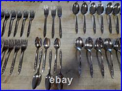 57 Pieces Community Oneida Stainless MY ROSE Includes Serving Pieces