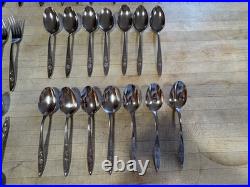 57 Pieces Community Oneida Stainless MY ROSE Includes Serving Pieces