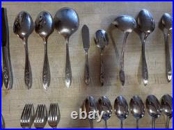 57 Pieces Community Oneida Stainless MY ROSE Includes Serving Pieces