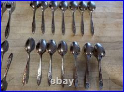 57 Pieces Community Oneida Stainless MY ROSE Includes Serving Pieces