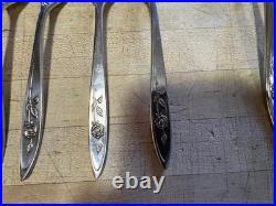 57 Pieces Community Oneida Stainless MY ROSE Includes Serving Pieces