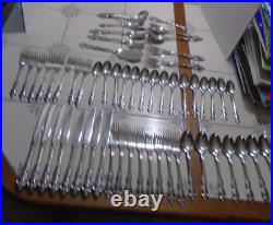 57 Pieces SSS by Oneida USA RENOIR PEMBROOKE Stainless Silverware (10 Serving)