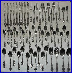 58 Pc Set Oneida Monte Carlo Deluxe Stainless Flatware Silverware FREE SHIPPING