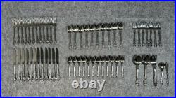58 Piece Set Vintage Oneida Renoir Pembrooke USA Flatware Stainless Silverware