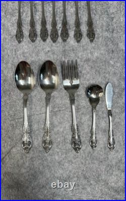 58 Piece Set Vintage Oneida Renoir Pembrooke USA Flatware Stainless Silverware