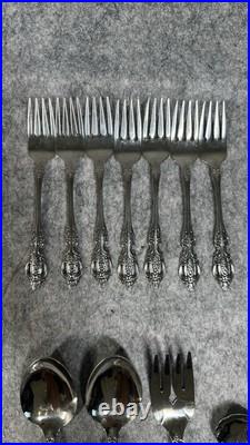 58 Piece Set Vintage Oneida Renoir Pembrooke USA Flatware Stainless Silverware