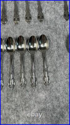 58 Piece Set Vintage Oneida Renoir Pembrooke USA Flatware Stainless Silverware