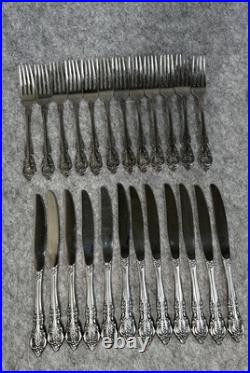 58 Piece Set Vintage Oneida Renoir Pembrooke USA Flatware Stainless Silverware