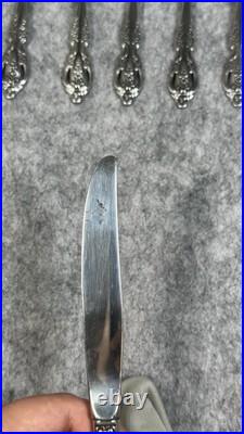 58 Piece Set Vintage Oneida Renoir Pembrooke USA Flatware Stainless Silverware