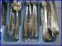 58 pc Set Oneida 18/10 Stainless Flatware CITYSCAPE incomplete service for 12