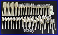 58 x ONEIDA USA Satin Scoop Stainless Steel Flatware Lot Glossy with Satin Act 58 x ONEIDA USA Satin Scoop Stainless Steel Flatware Lot Glossy with Satin Act