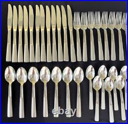 58 x ONEIDA USA Satin Scoop Stainless Steel Flatware Lot Glossy with Satin Act 58 x ONEIDA USA Satin Scoop Stainless Steel Flatware Lot Glossy with Satin Act
