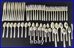 58 x ONEIDA USA Satin Scoop Stainless Steel Flatware Lot Glossy with Satin Act