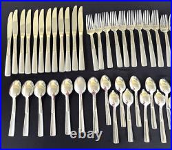 58 x ONEIDA USA Satin Scoop Stainless Steel Flatware Lot Glossy with Satin Act