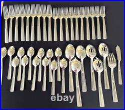 58 x ONEIDA USA Satin Scoop Stainless Steel Flatware Lot Glossy with Satin Act