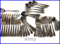 59 Pc Oneida ICARUS Stainless Flatware Silverware Knives Spoons Forks Serving