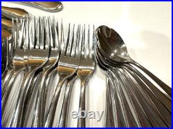 59 Pc Oneida ICARUS Stainless Flatware Silverware Knives Spoons Forks Serving