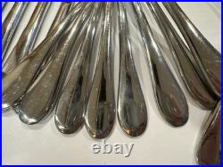59 Pc Oneida ICARUS Stainless Flatware Silverware Knives Spoons Forks Serving