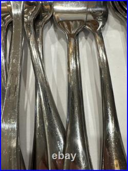 59 Pc Oneida ICARUS Stainless Flatware Silverware Knives Spoons Forks Serving